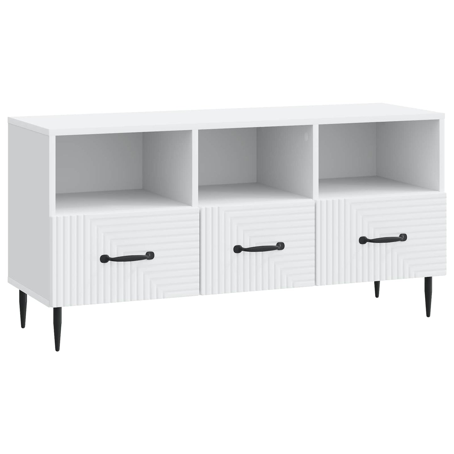 TV-kast met lade Wit 102 x 34,5 x 50 cm Bewerkt hout