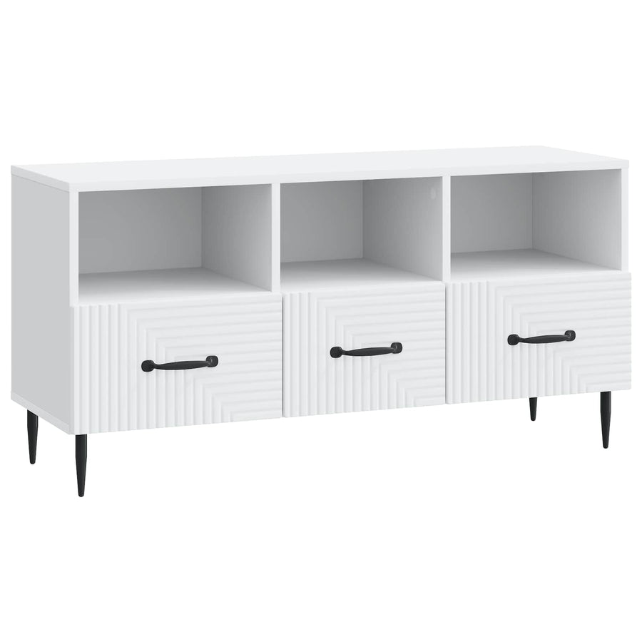 TV-kast met lade Wit 102 x 34,5 x 50 cm Bewerkt hout