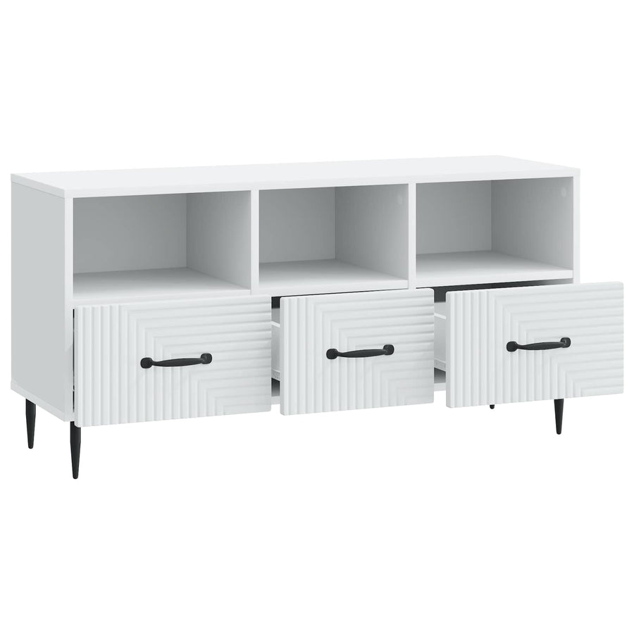 TV-kast met lade Wit 102 x 34,5 x 50 cm Bewerkt hout