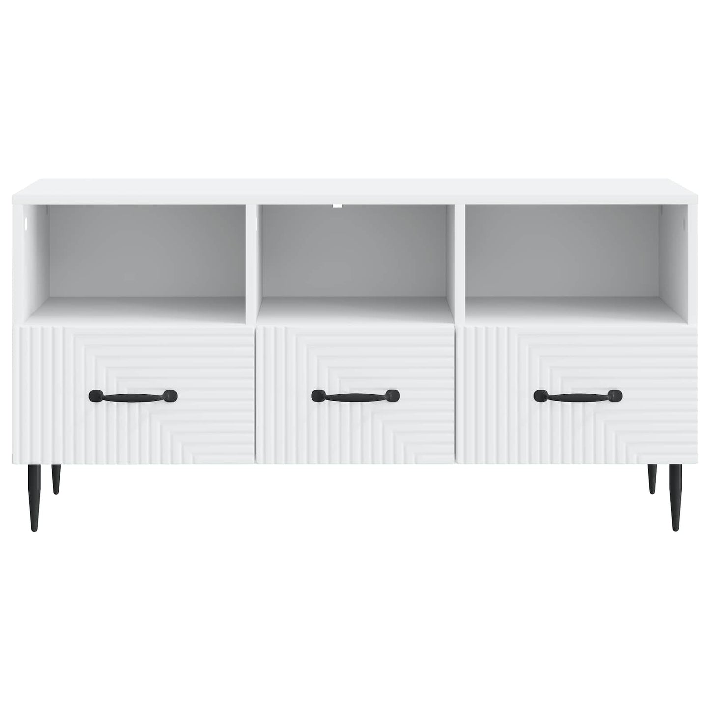 TV-kast met lade Wit 102 x 34,5 x 50 cm Bewerkt hout