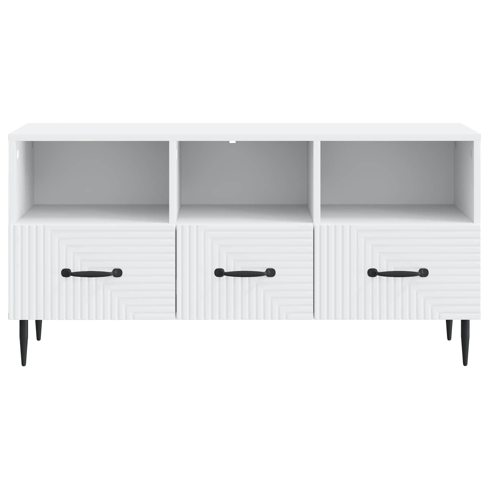 TV-kast met lade Wit 102 x 34,5 x 50 cm Bewerkt hout