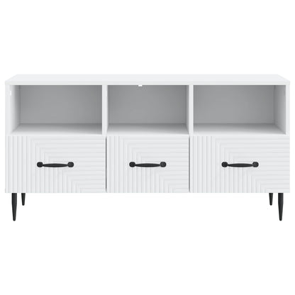 TV-kast met lade Wit 102 x 34,5 x 50 cm Bewerkt hout