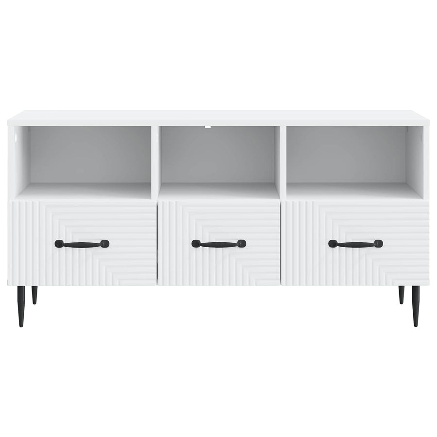 TV-kast met lade Wit 102 x 34,5 x 50 cm Bewerkt hout