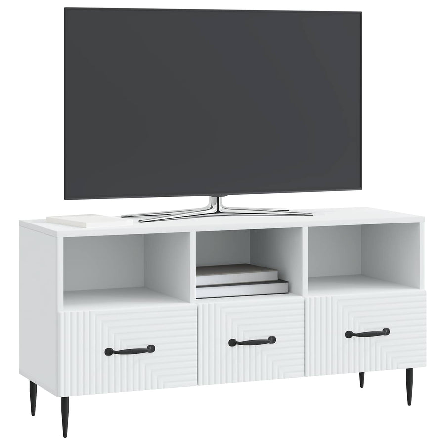 TV-kast met lade Wit 102 x 34,5 x 50 cm Bewerkt hout