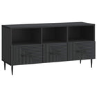 Tv-kast 102x34,5x50 cm zwart bewerkt hout