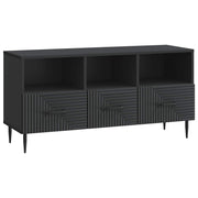 Tv-kast 102x34,5x50 cm zwart bewerkt hout