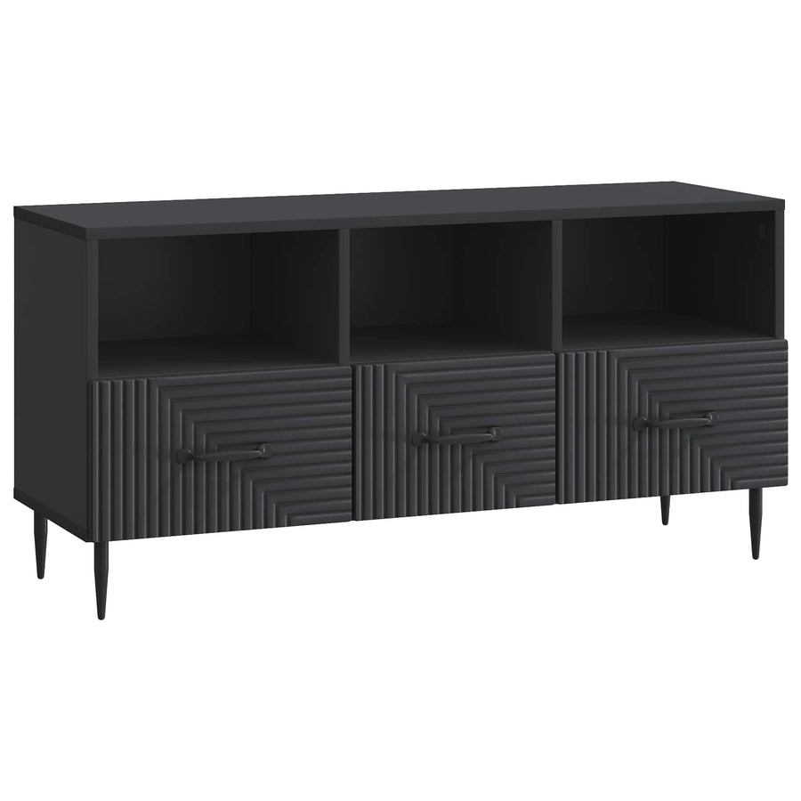 TV-kast met lade Zwart 102 x 34,5 x 50 cm Bewerkt hout
