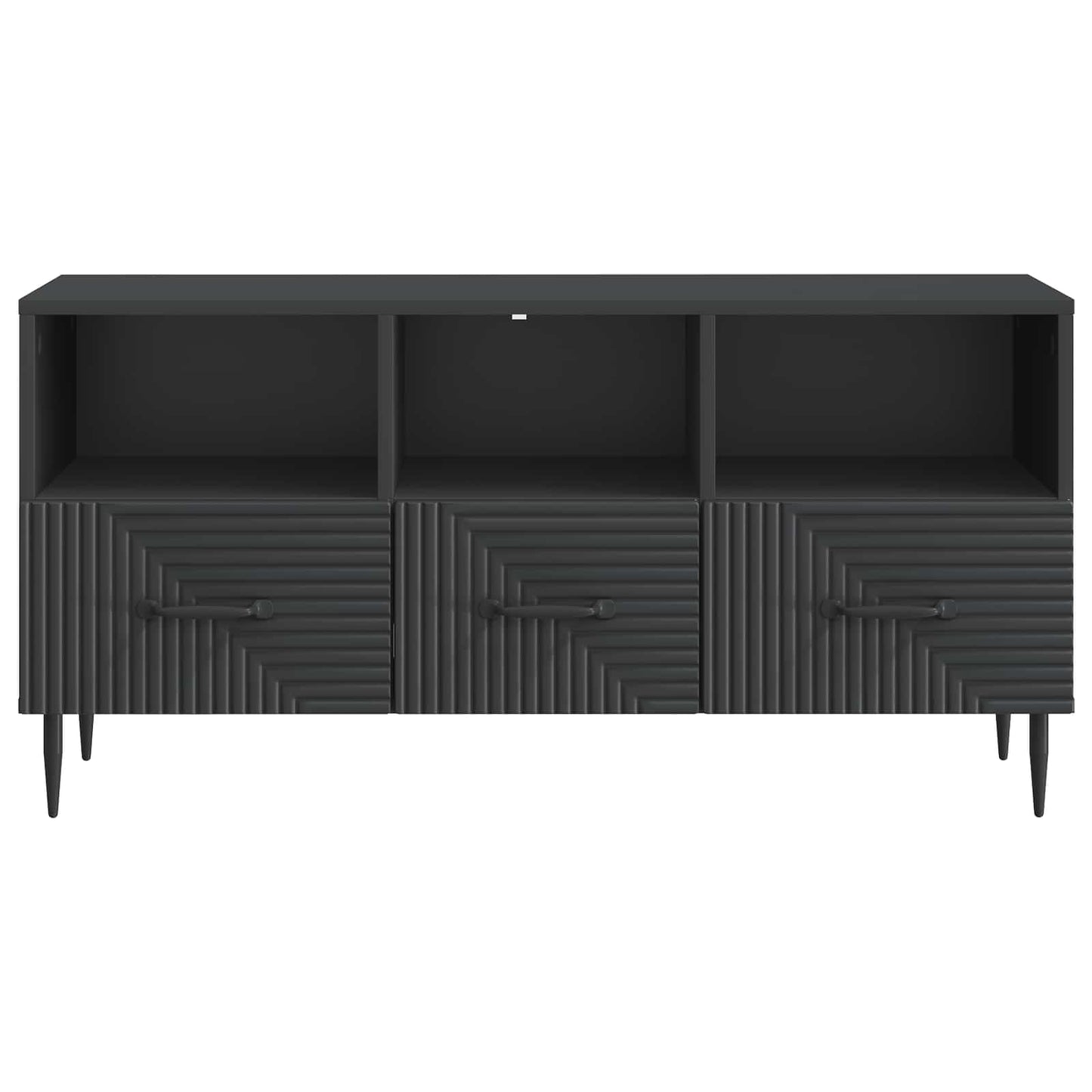 TV-kast met lade Zwart 102 x 34,5 x 50 cm Bewerkt hout