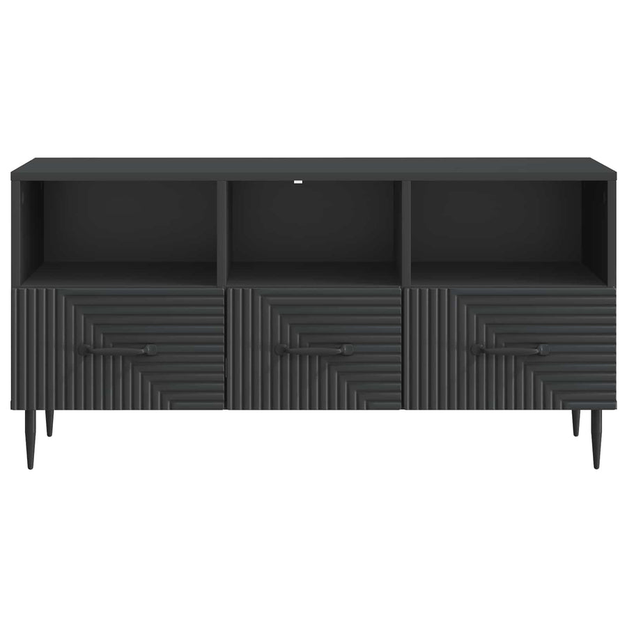 TV-kast met lade Zwart 102 x 34,5 x 50 cm Bewerkt hout