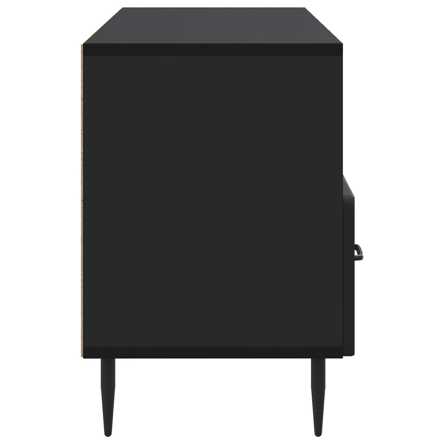 TV-kast met lade Zwart 102 x 34,5 x 50 cm Bewerkt hout