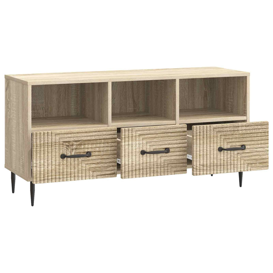 TV-kast met lade Sonoma Eiken 102 x 34,5 x 50 cm Bewerkt hout