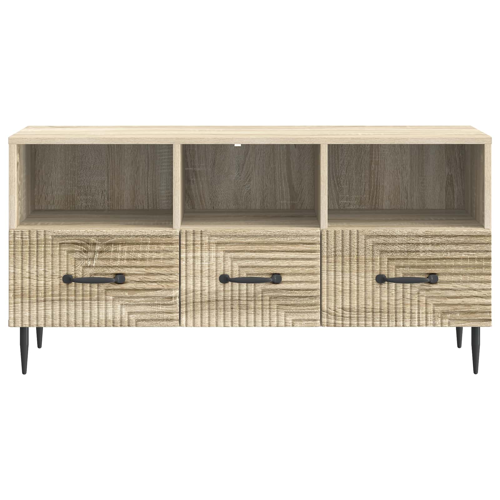 TV-kast met lade Sonoma Eiken 102 x 34,5 x 50 cm Bewerkt hout