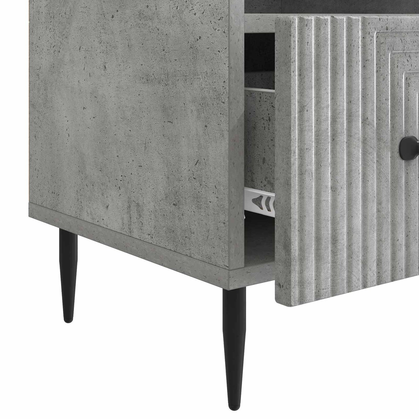 TV-kast met lade Betongrijs 102 x 34,5 x 50 cm Bewerkt hout