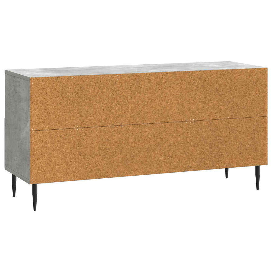 TV-kast met lade Betongrijs 102 x 34,5 x 50 cm Bewerkt hout