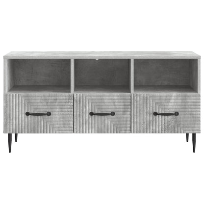 TV-kast met lade Betongrijs 102 x 34,5 x 50 cm Bewerkt hout