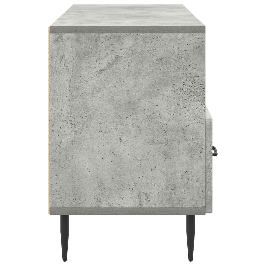 TV-kast met lade Betongrijs 102 x 34,5 x 50 cm Bewerkt hout
