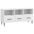 TV-kast 102x34,5x50 cm hoogglans wit bewerkt hout