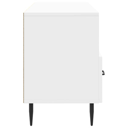 TV-kast met lade Hoogglans Wit 102 x 34,5 x 50 cm Bewerkt hout