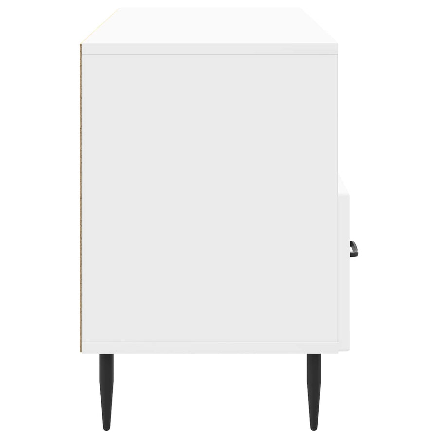 TV-kast met lade Hoogglans Wit 102 x 34,5 x 50 cm Bewerkt hout