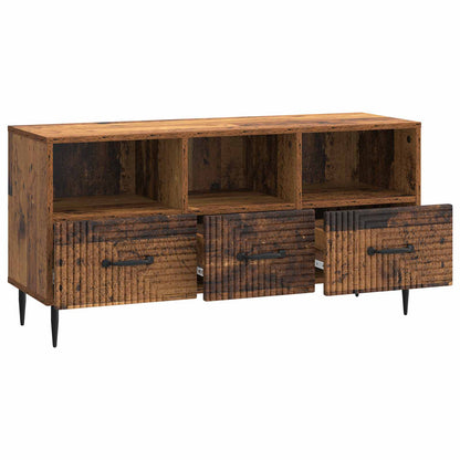 TV-kast met lade Oud hout 102 x 34,5 x 50 cm Bewerkt hout