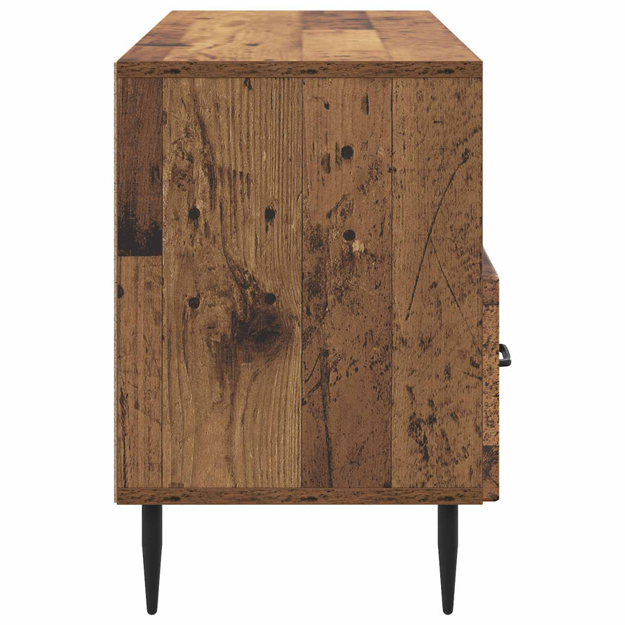 TV-kast met lade Oud hout 102 x 34,5 x 50 cm Bewerkt hout