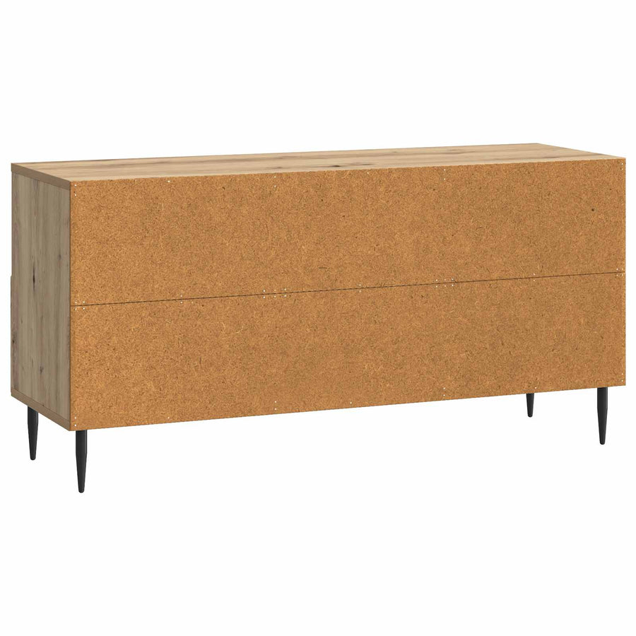 TV-kast Artisanaal eiken 102 x 34,5 x 50 cm Bewerkt hout