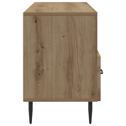 TV-kast Artisanaal eiken 102 x 34,5 x 50 cm Bewerkt hout