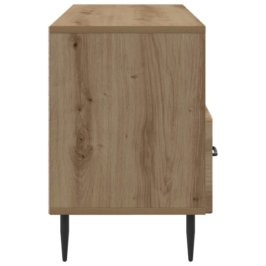 TV-kast Artisanaal eiken 102 x 34,5 x 50 cm Bewerkt hout