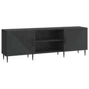 Tv-kast 150x31x50 cm bewerkt hout zwart