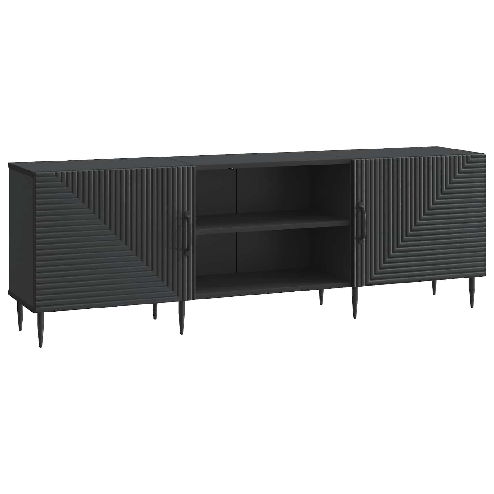 TV-kast Zwart 150 x 31 x 50 cm Bewerkt hout