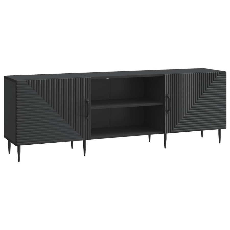 TV-kast Zwart 150 x 31 x 50 cm Bewerkt hout