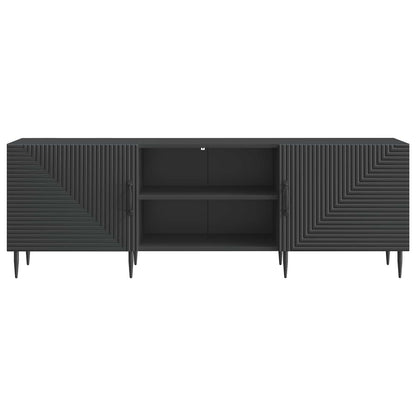 TV-kast Zwart 150 x 31 x 50 cm Bewerkt hout