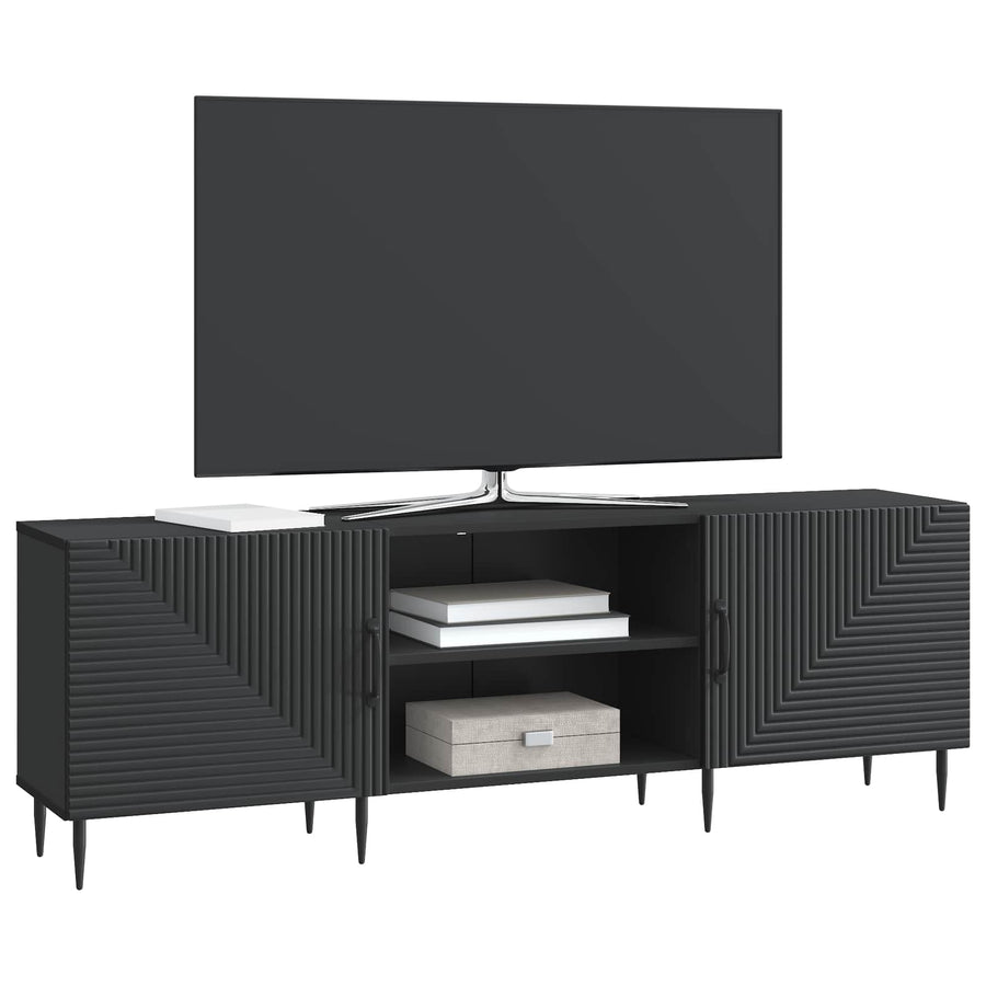 TV-kast Zwart 150 x 31 x 50 cm Bewerkt hout