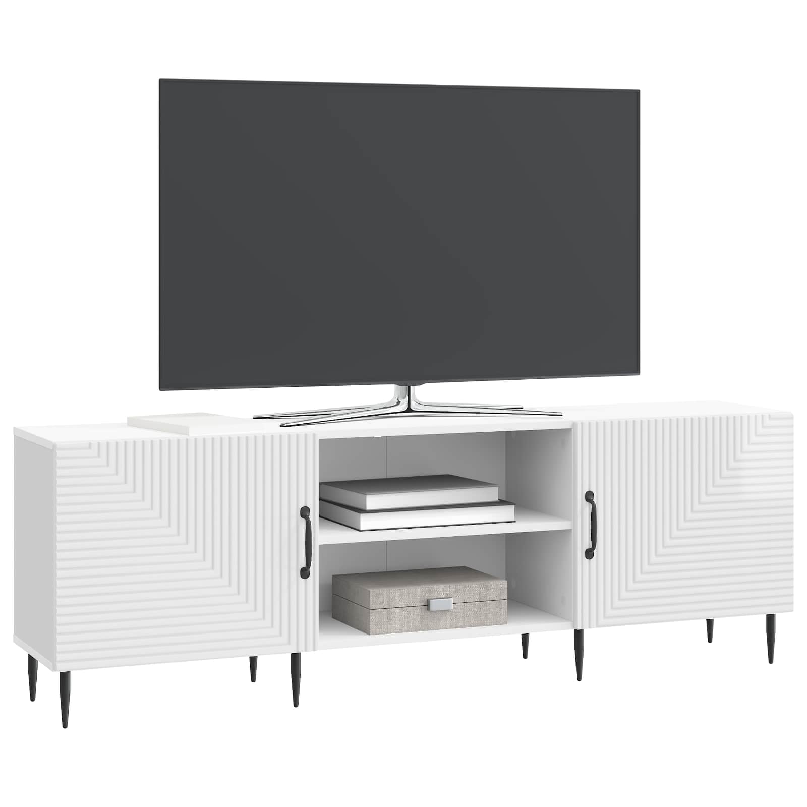 TV-kast Hoogglans Wit 150 x 31 x 50 cm Bewerkt hout