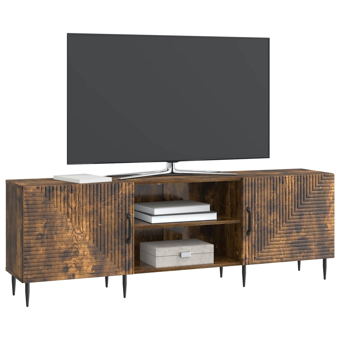 TV-kast Gerookt eiken 150 x 31 x 50 cm Bewerkt hout