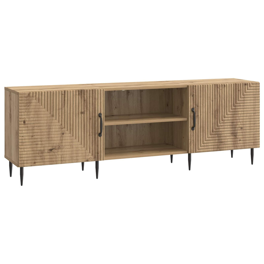 TV-kast Artisanaal eiken 150 x 31 x 50 cm Bewerkt hout