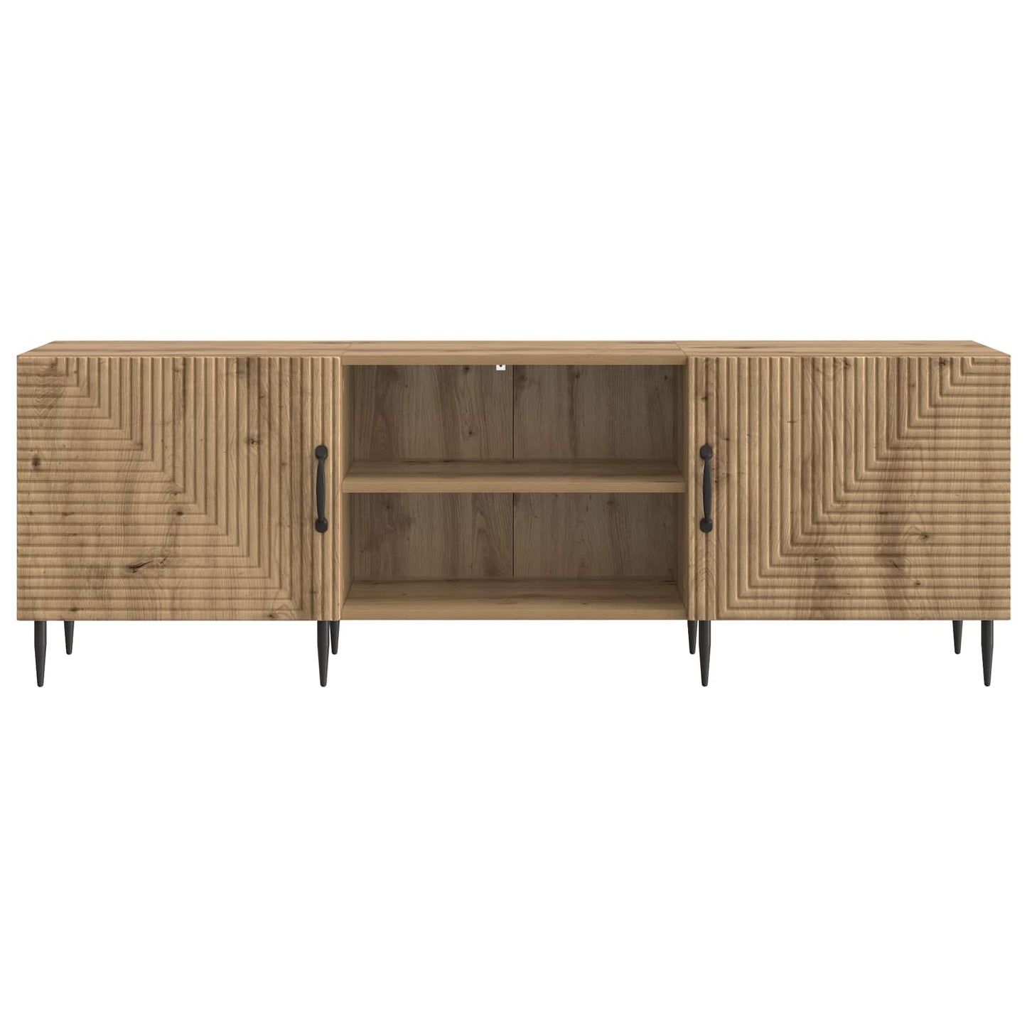 TV-kast Artisanaal eiken 150 x 31 x 50 cm Bewerkt hout