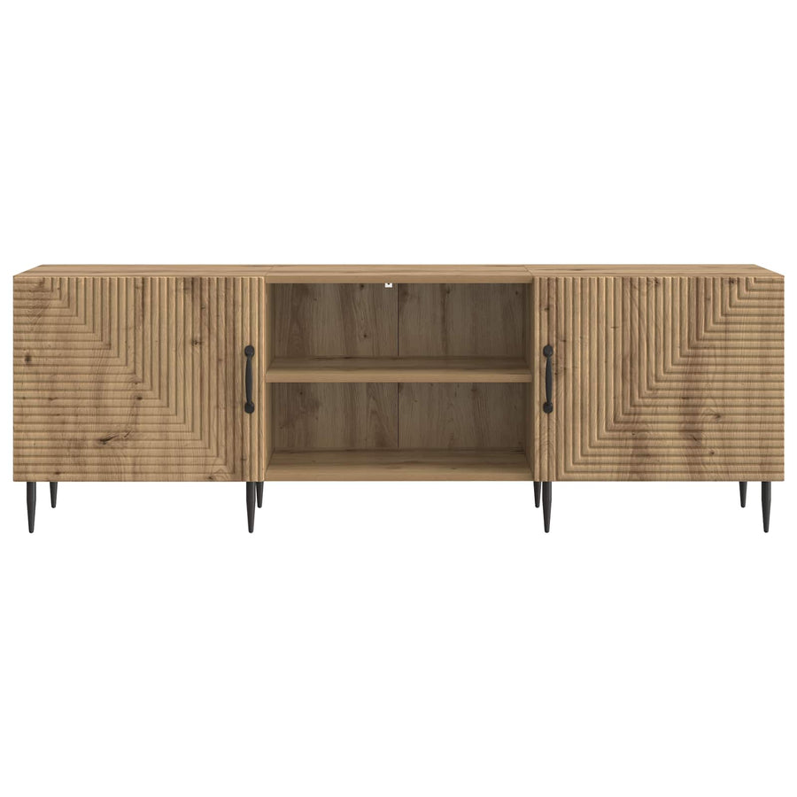 TV-kast Artisanaal eiken 150 x 31 x 50 cm Bewerkt hout