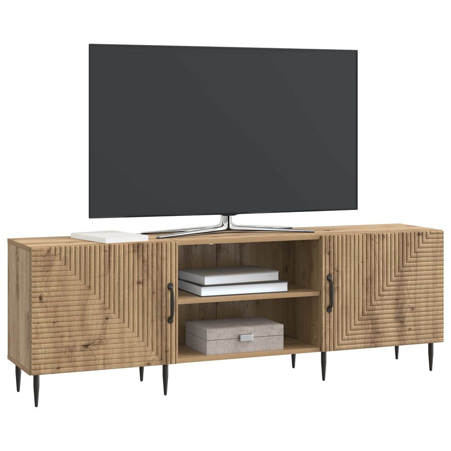 TV-kast Artisanaal eiken 150 x 31 x 50 cm Bewerkt hout