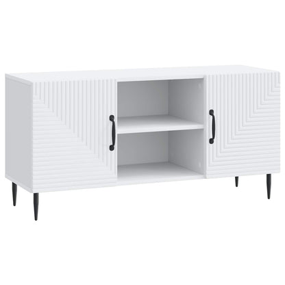 TV-kast Wit 102 x 34,5 x 50 cm Bewerkt hout