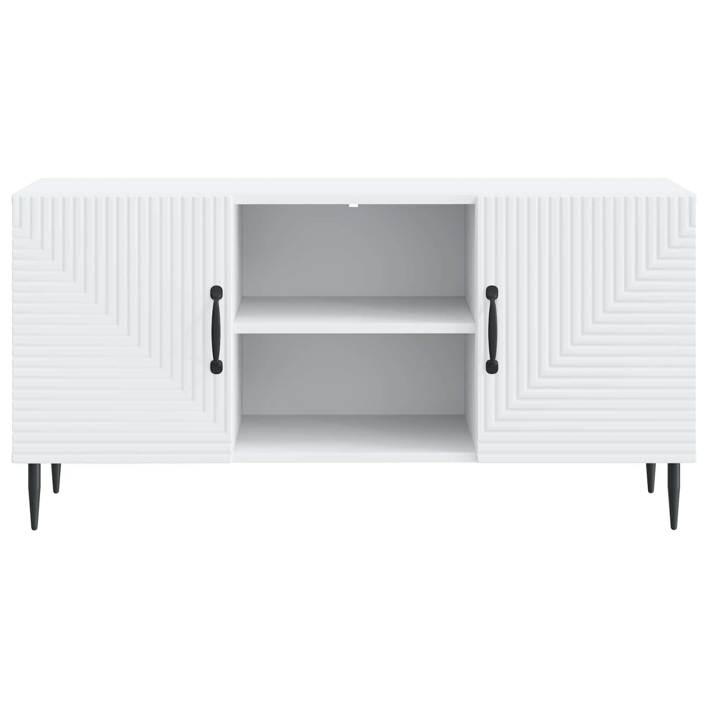 TV-kast Wit 102 x 34,5 x 50 cm Bewerkt hout