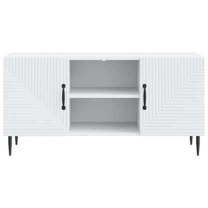 TV-kast Wit 102 x 34,5 x 50 cm Bewerkt hout