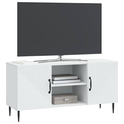 TV-kast Wit 102 x 34,5 x 50 cm Bewerkt hout