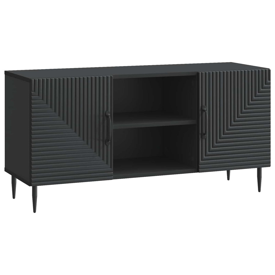 TV-kast Zwart 102 x 34,5 x 50 cm Bewerkt hout