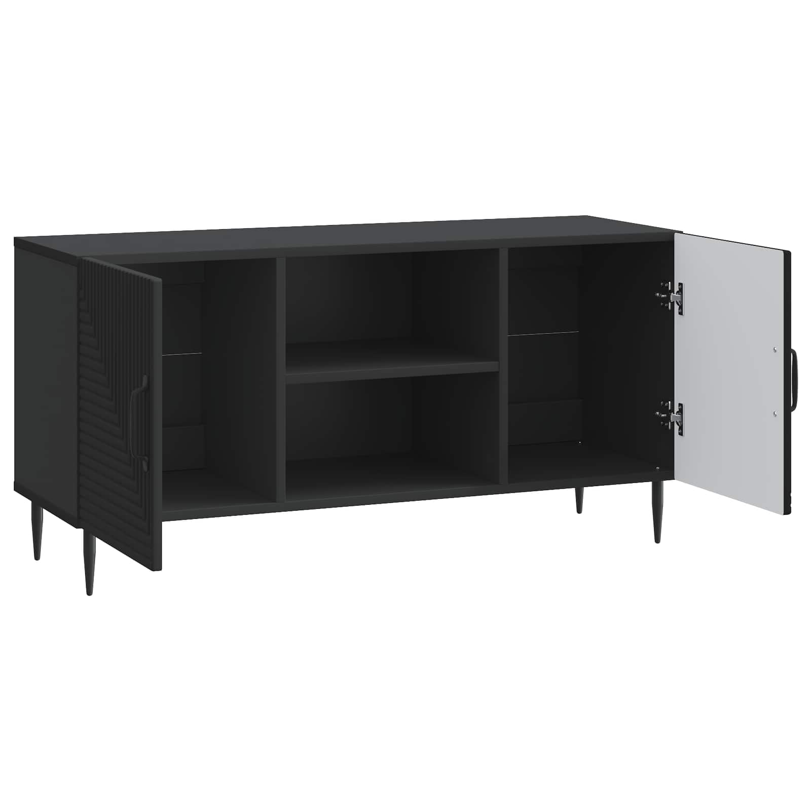TV-kast Zwart 102 x 34,5 x 50 cm Bewerkt hout