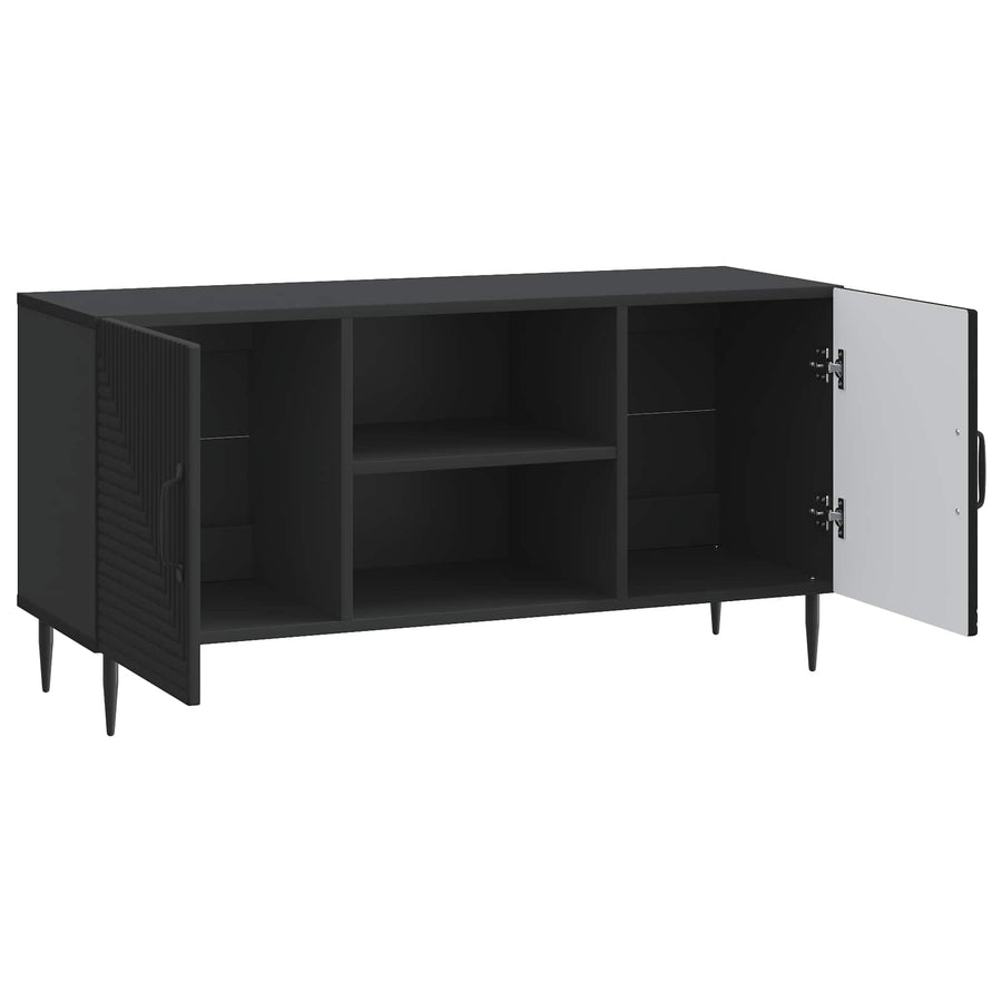 TV-kast Zwart 102 x 34,5 x 50 cm Bewerkt hout
