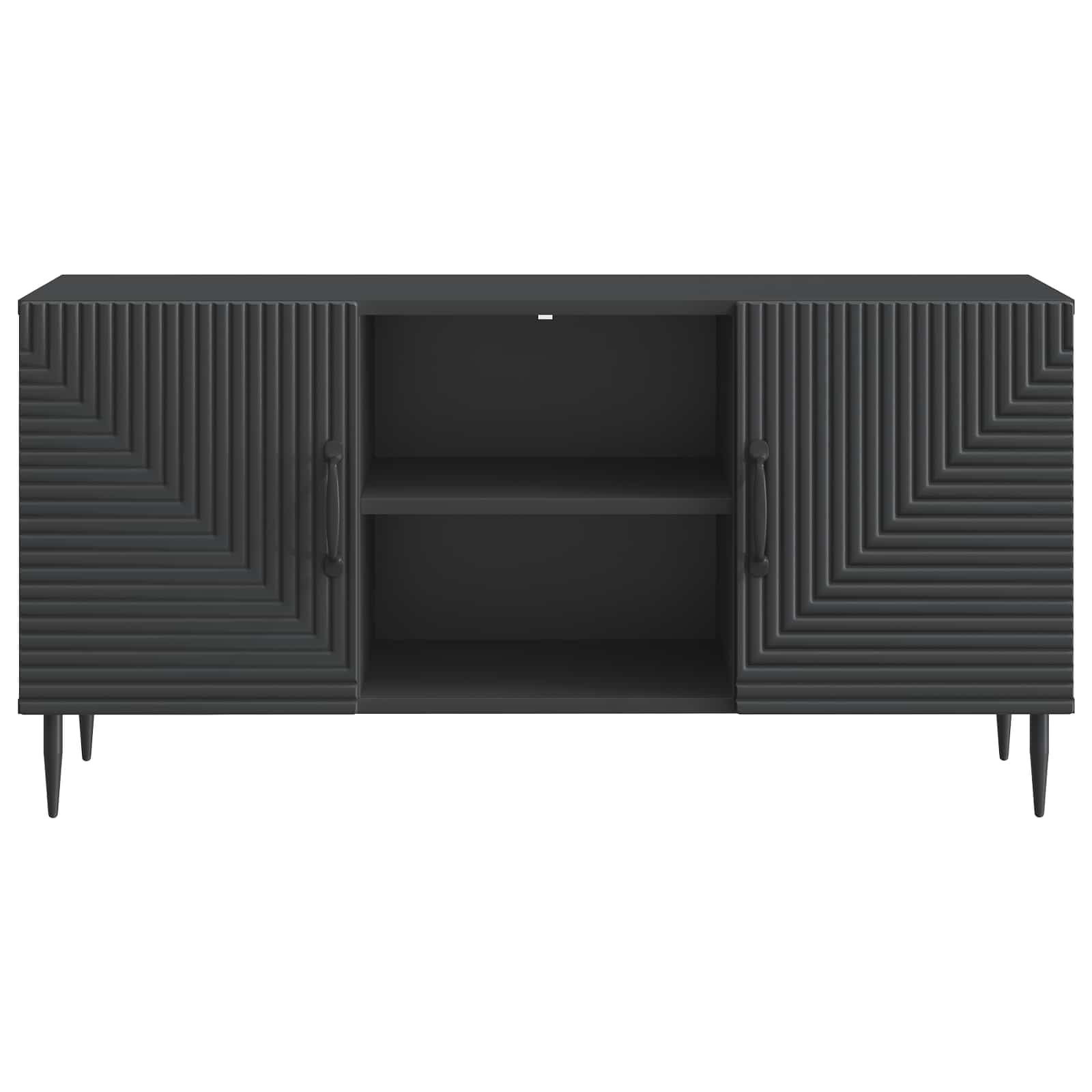 TV-kast Zwart 102 x 34,5 x 50 cm Bewerkt hout