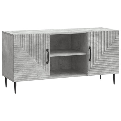 TV-kast Betongrijs 102 x 34,5 x 50 cm Bewerkt hout