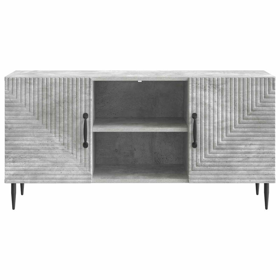 TV-kast Betongrijs 102 x 34,5 x 50 cm Bewerkt hout