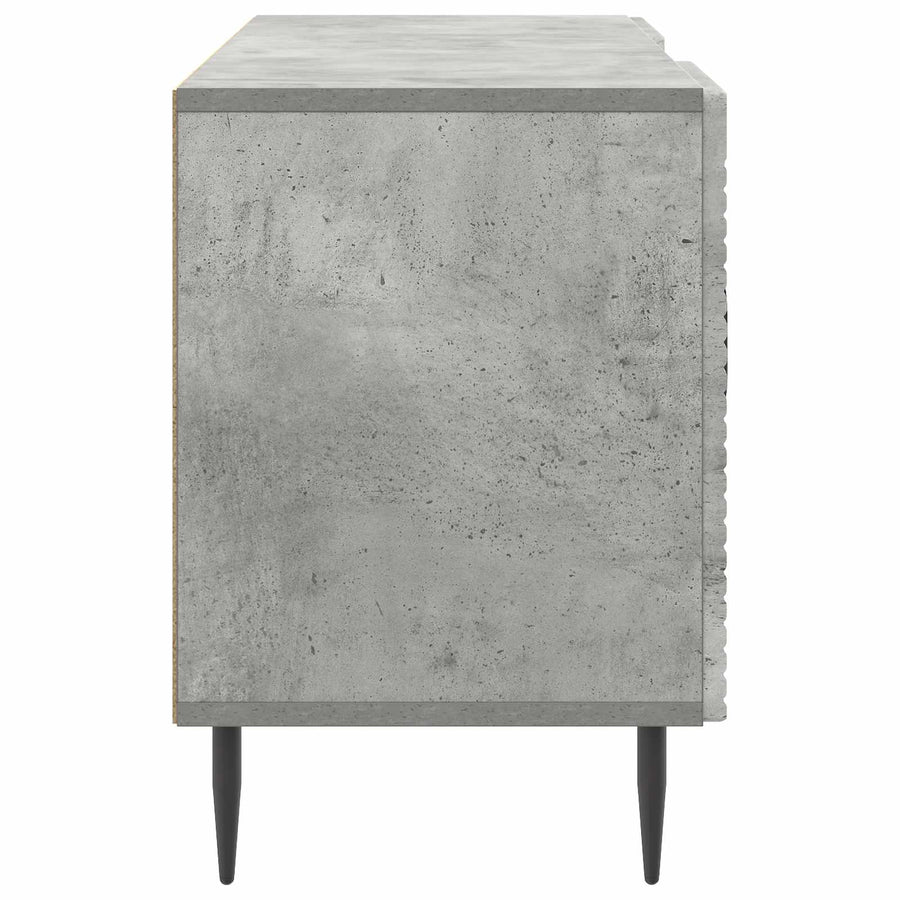 TV-kast Betongrijs 102 x 34,5 x 50 cm Bewerkt hout